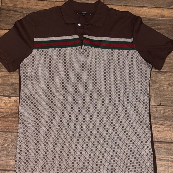 GUCCI Other - FREE SHIPPING Gucci Piquet Monogram Polo Style Shirt